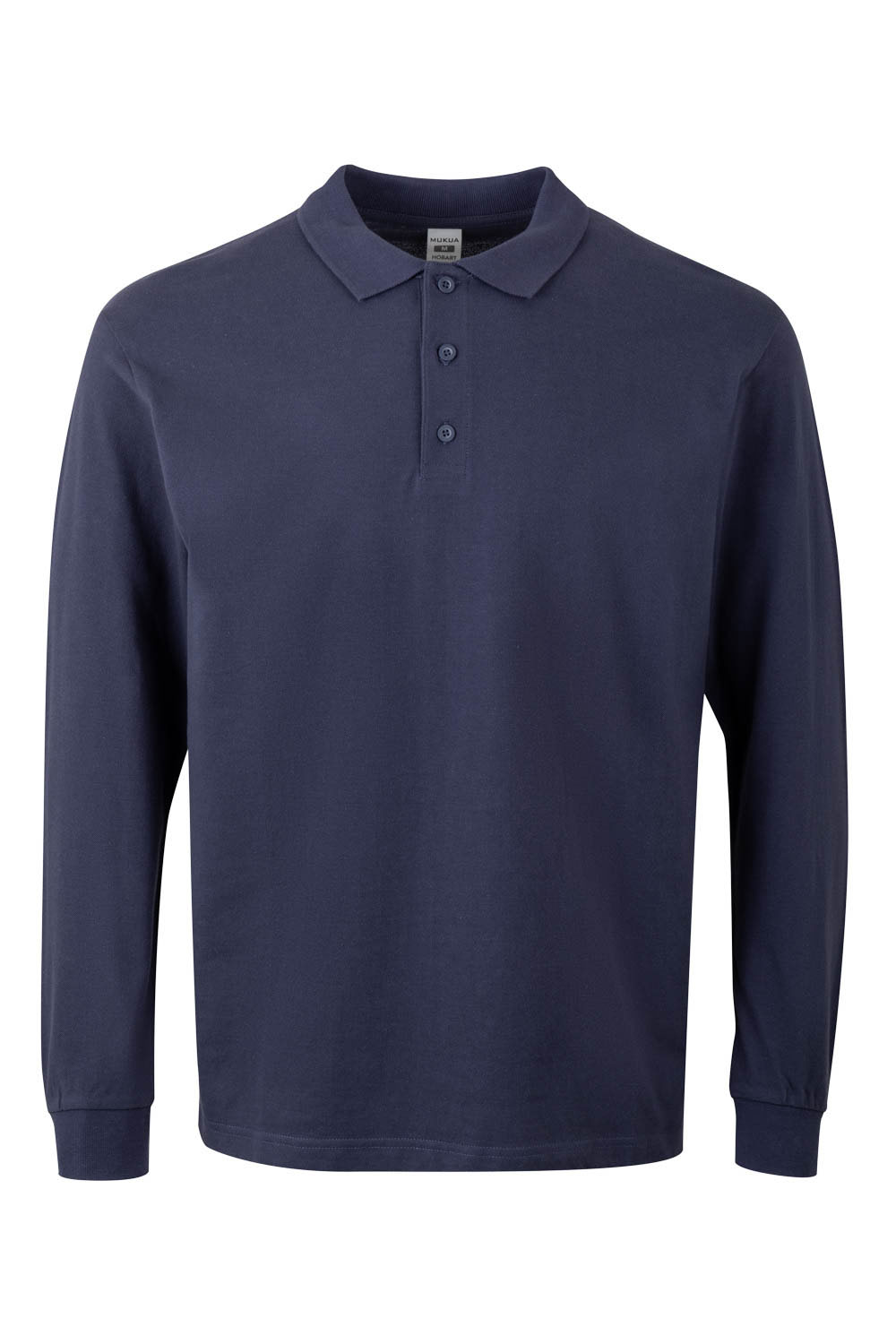 Koszulka polo z długim rękawem unisex HOBART PL200UC - DENIM BLUE 510