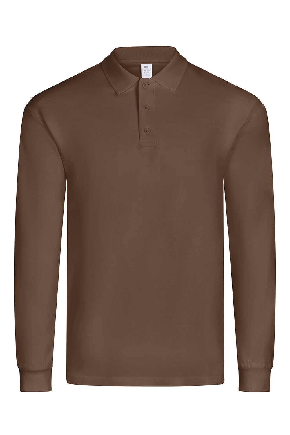 Koszulka polo z długim rękawem unisex HOBART PL200UC - MOCHA 107