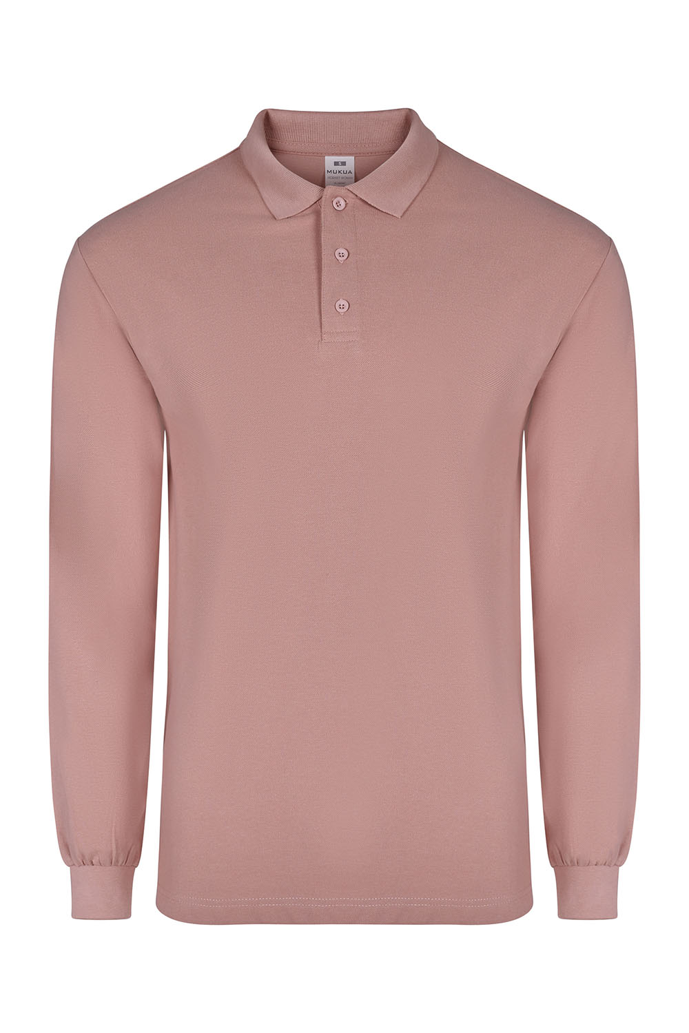 Koszulka polo z długim rękawem unisex HOBART PL200UC - PALE ROSE 410