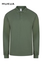 Koszulka polo z długim rękawem unisex HOBART PL200UC - TEA GREEN 616
