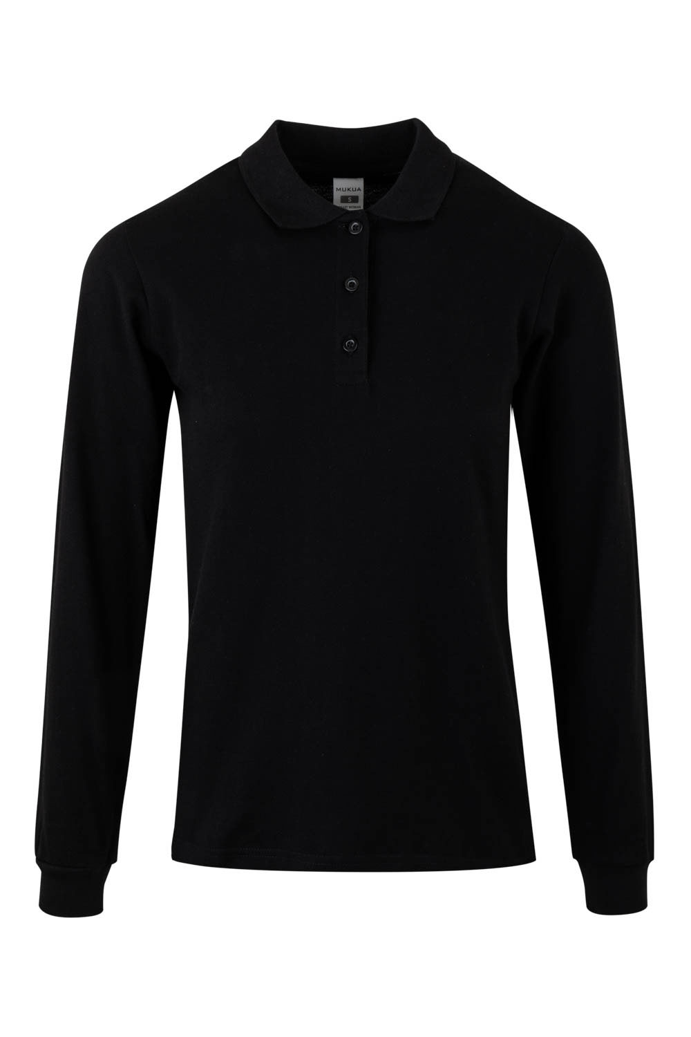 Koszulka polo z długim rękawem damska HOBART WOMAN PL200WC - BLACK 200