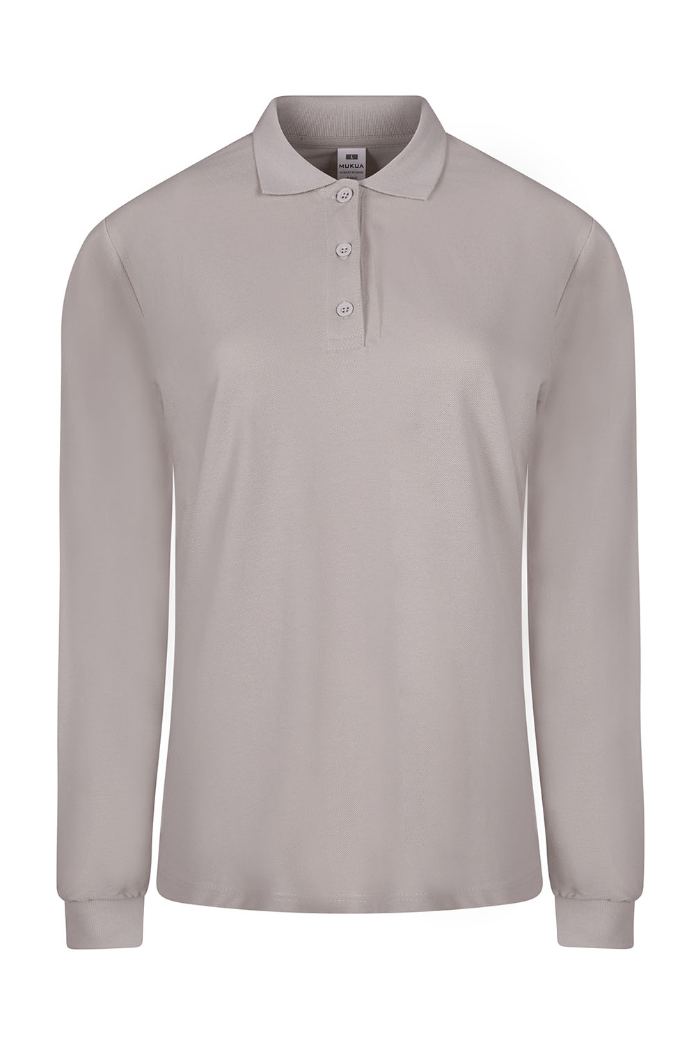 Koszulka polo z długim rękawem damska HOBART WOMAN PL200WC - CLOUD GREY 203