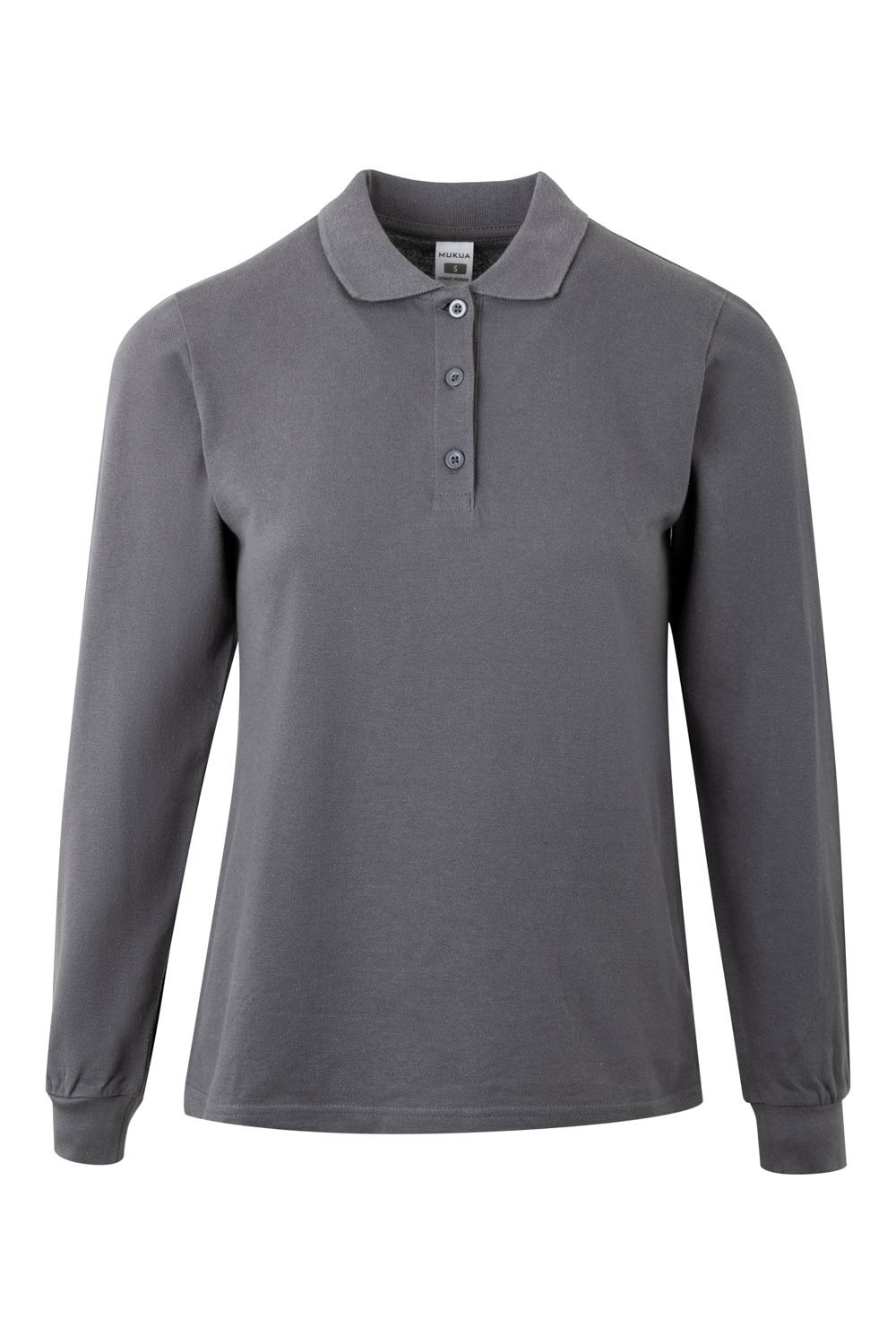 Koszulka polo z długim rękawem damska HOBART WOMAN PL200WC - DARK GREY 201