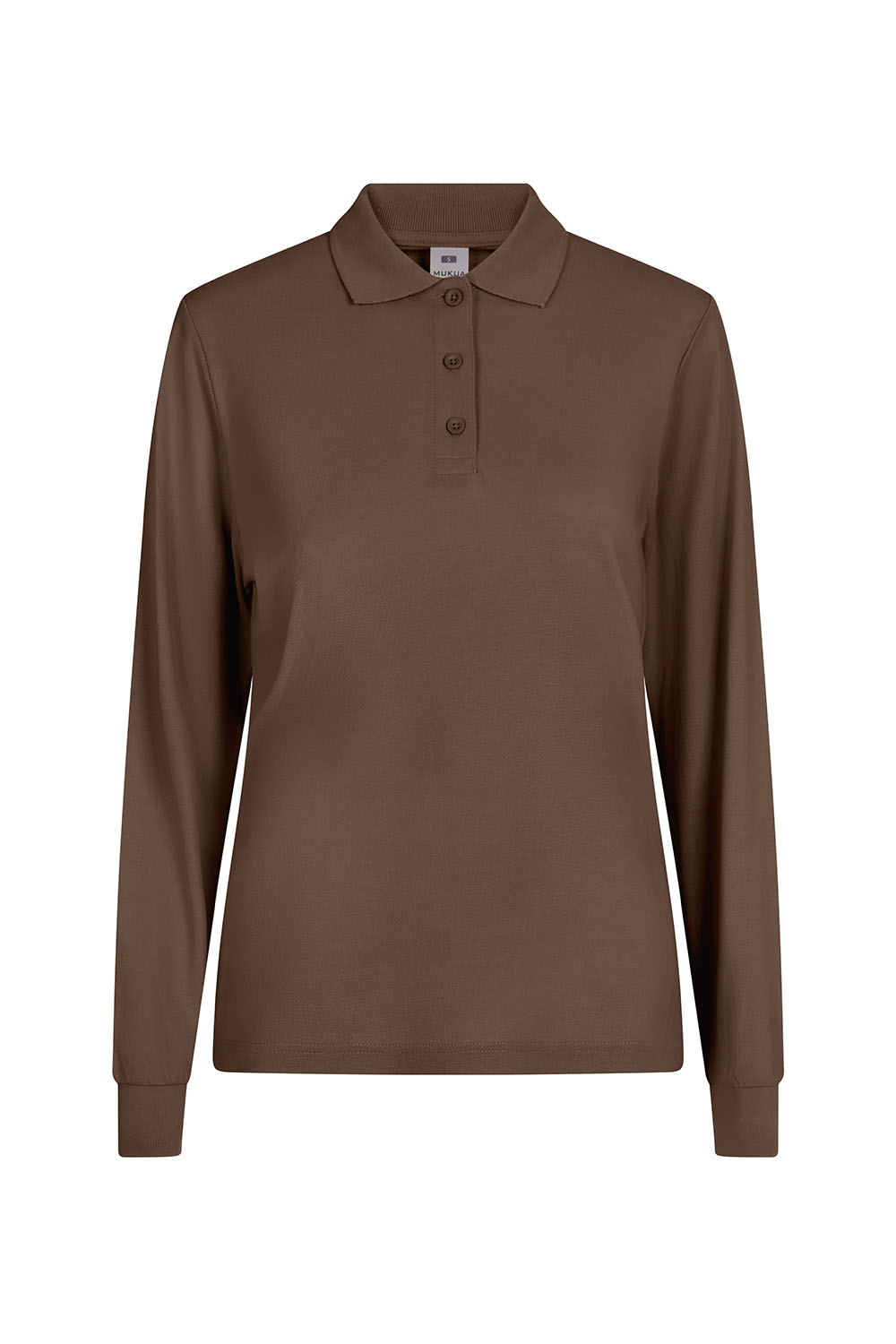 Koszulka polo z długim rękawem damska HOBART WOMAN PL200WC - MOCHA 107