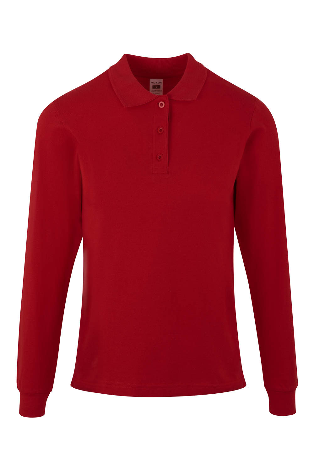 Koszulka polo z długim rękawem damska HOBART WOMAN PL200WC - RED 400