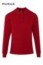 Koszulka polo z długim rękawem damska HOBART WOMAN PL200WC - RED 400
