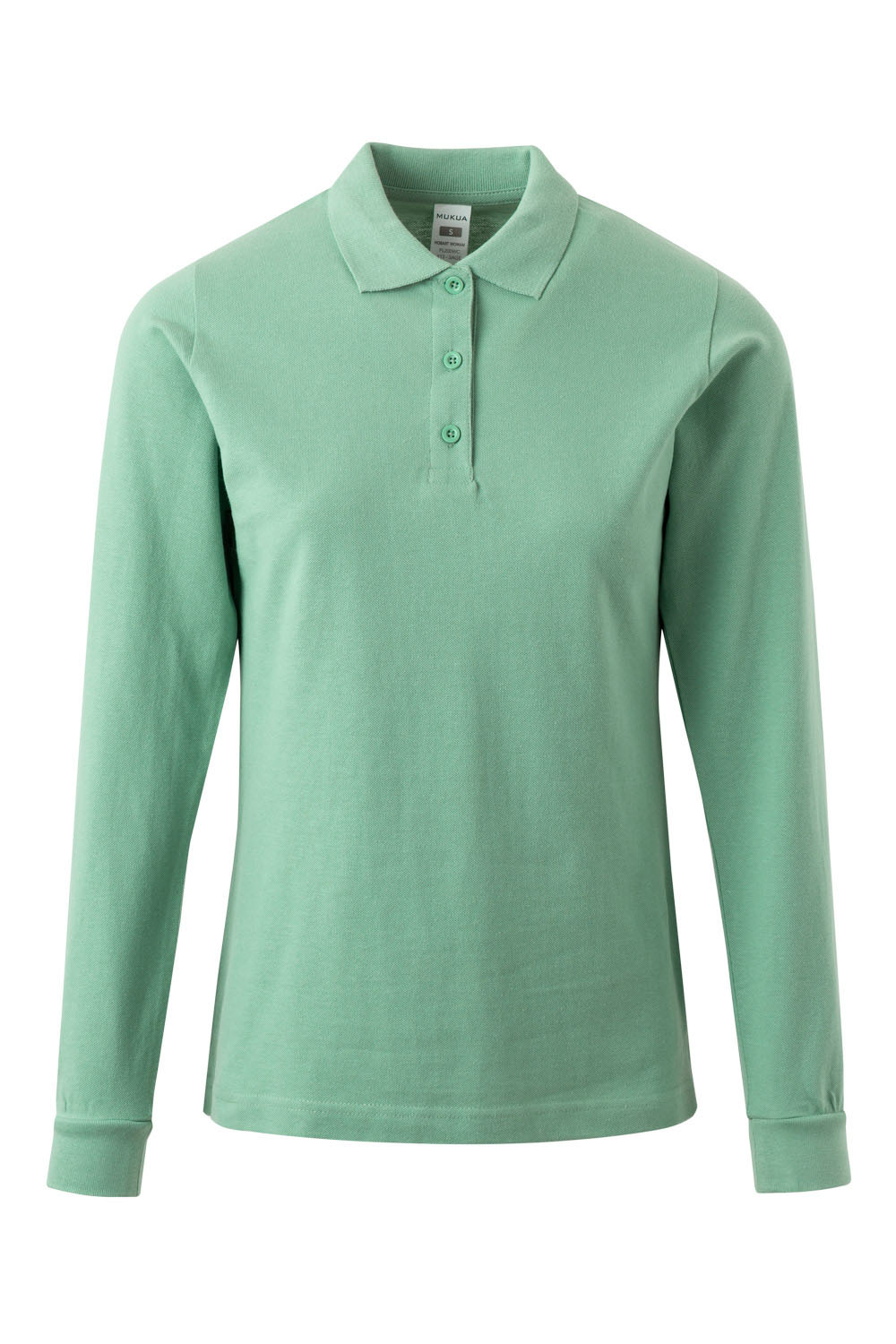 Koszulka polo z długim rękawem damska HOBART WOMAN PL200WC - SAGE 613
