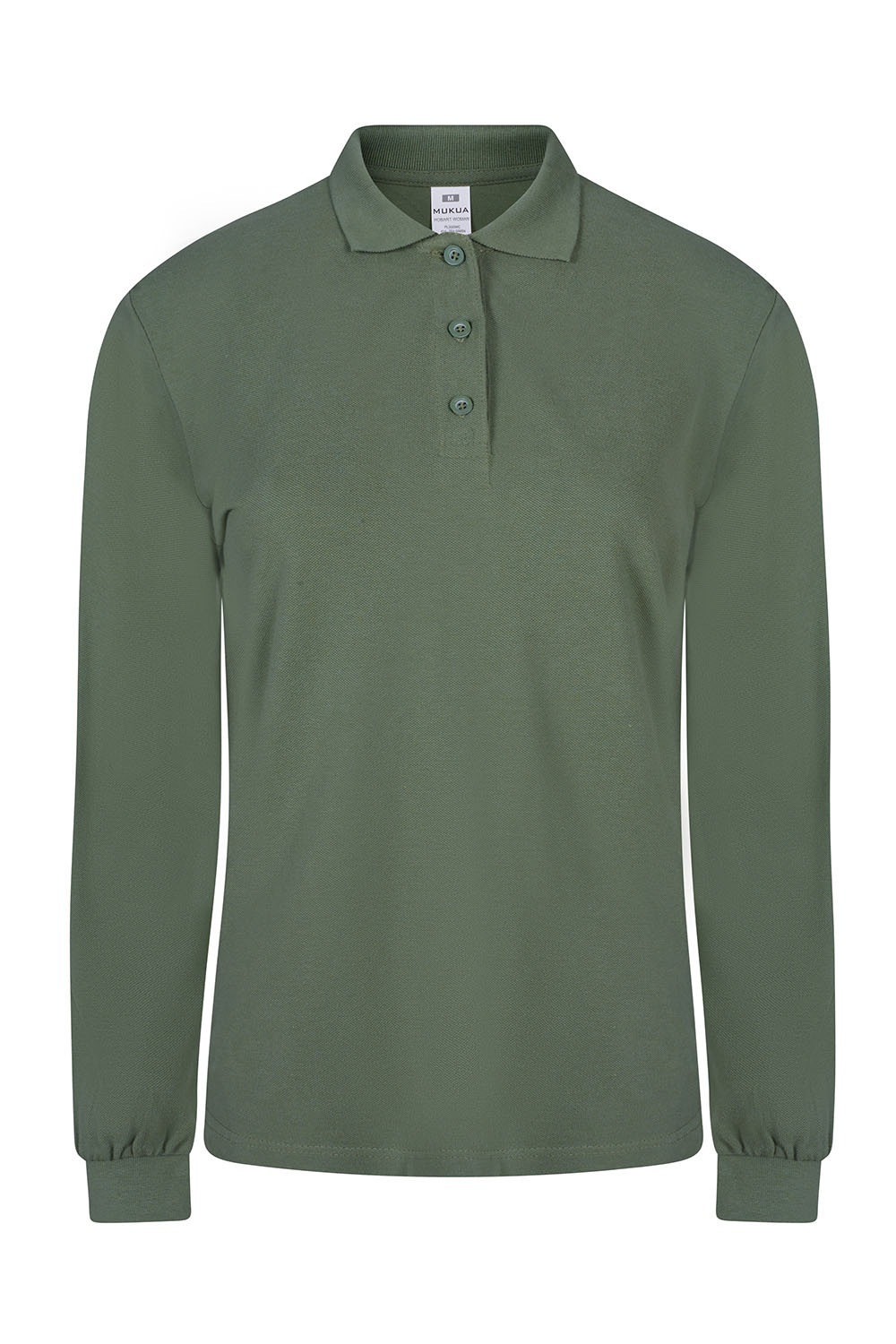 Koszulka polo z długim rękawem damska HOBART WOMAN PL200WC - TEA GREEN 616
