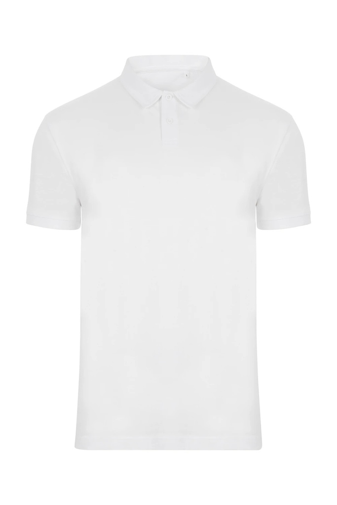Koszulka polo z krótkim rękawem unisex CREEK PSN160UW - WHITE 100