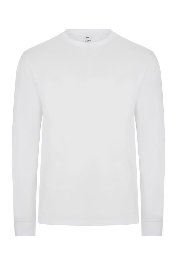 Koszulka z długim rękawem unisex PALM LONG SLEEVE TL190UW - WHITE 100