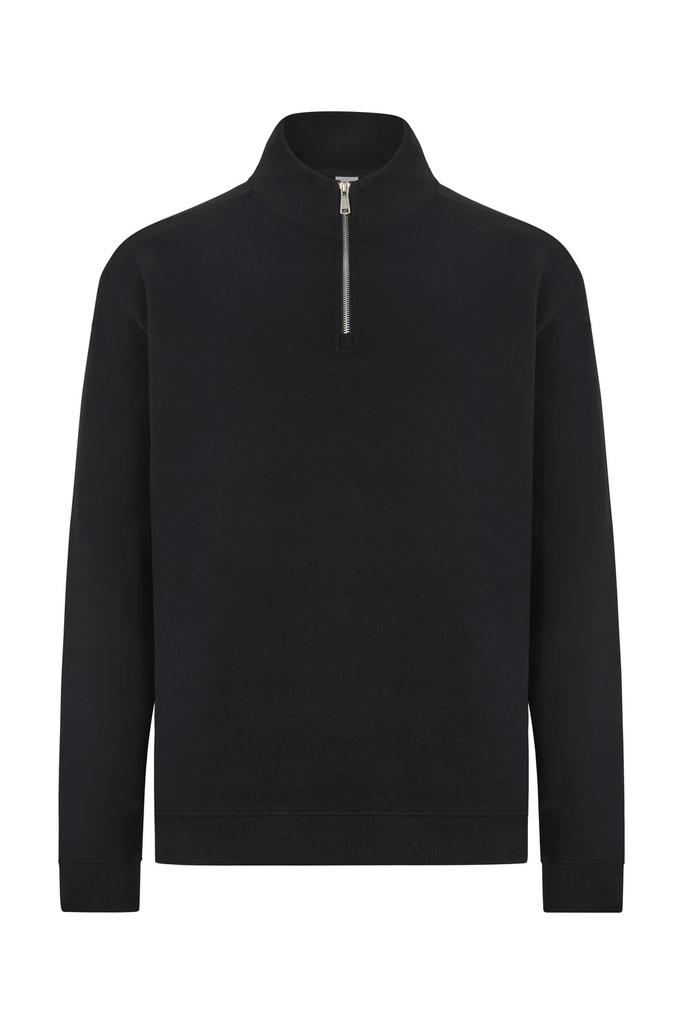 Bluza z krótkim zamkiem unisex HERVEY SQ270U - BLACK 200