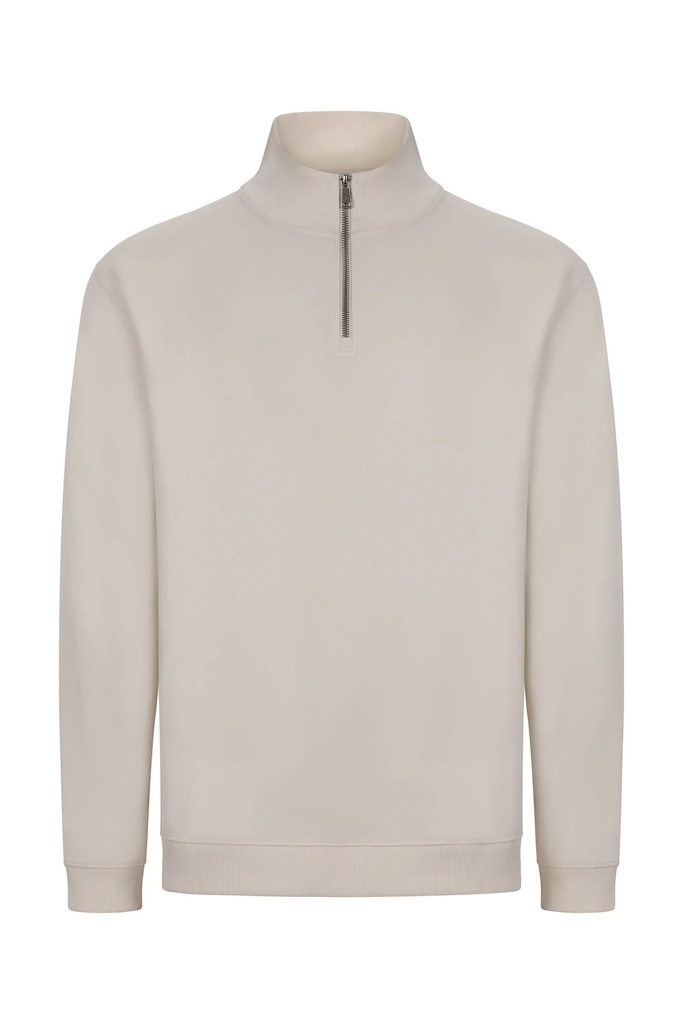 Bluza z krótkim zamkiem unisex HERVEY SQ270U - IVORY 309
