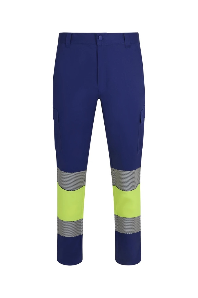 Spodnie dwukolorowe z odblaskami 303033 - ROYAL BLUE/HI-VIS YELLOW 09/20