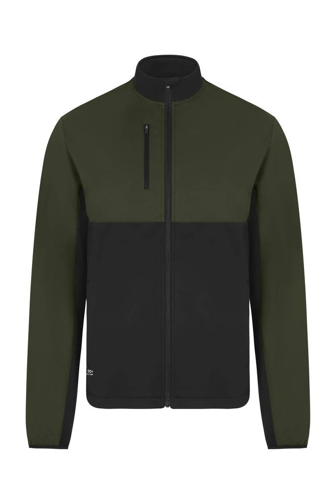 Bluza z pełnym zamkiem 105745 - FORESTRY GREEN/BLACK 96/00