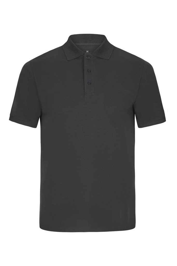 Koszulka polo stretch z krótkim rękawem męska 105510S - ANTHRACITE GREY 90