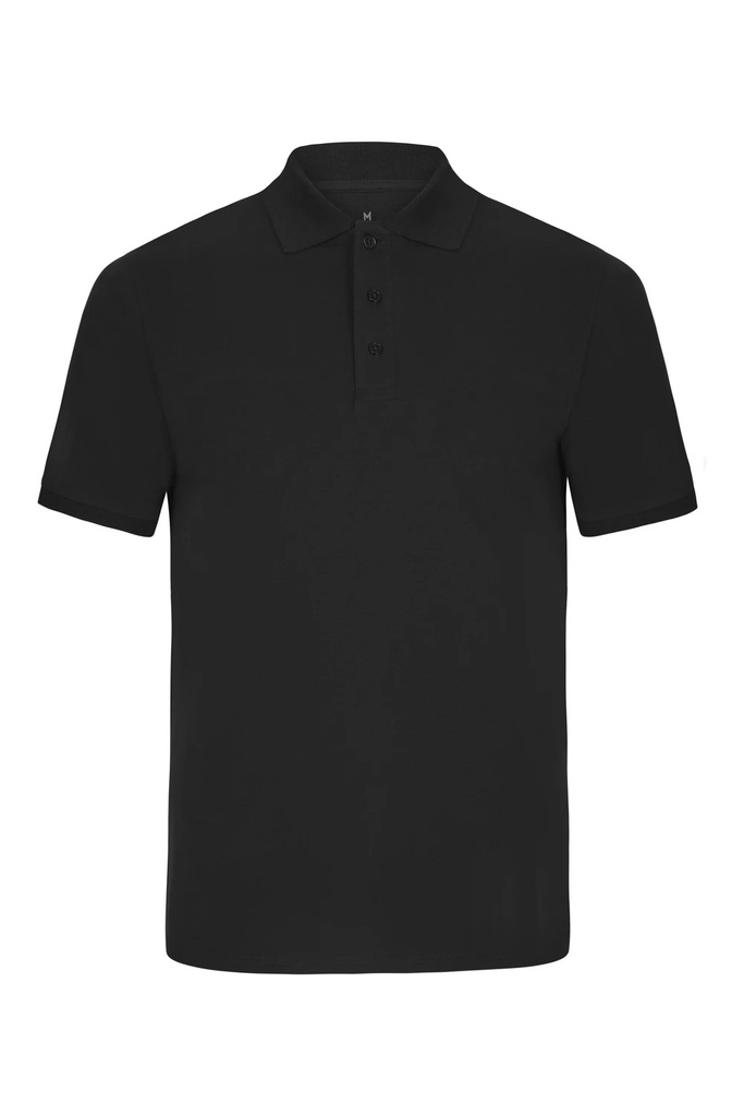 Koszulka polo stretch z krótkim rękawem męska 105510S - BLACK 00