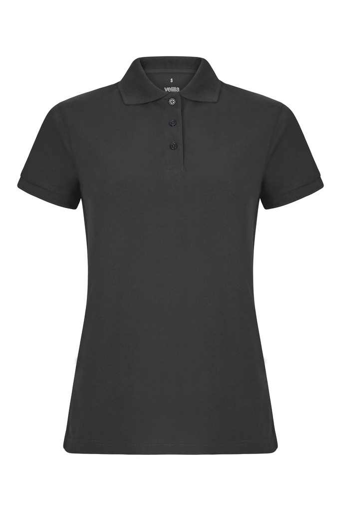 Koszulka polo stretch z krótkim rękawem damska 105510SW - ANTHRACITE GREY 90