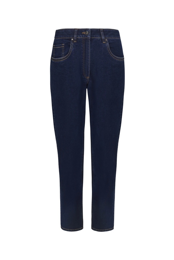 Spodnie stretch damskie 403018SW - MEDIUM BLUE DENIM 87