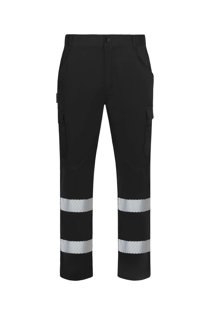 Spodnie stretch z odblaskami 353032S - BLACK 00