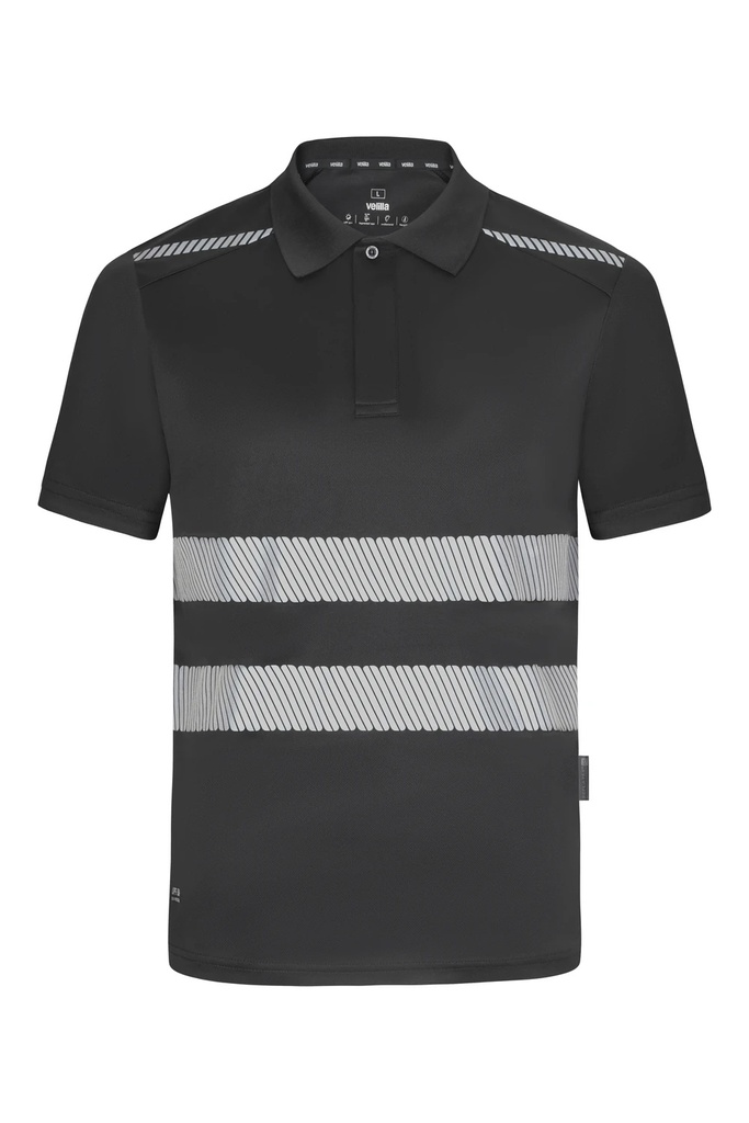 Koszulka polo z krótkim rękawem z odblaskami 355501 - ANTHRACITE GREY 90