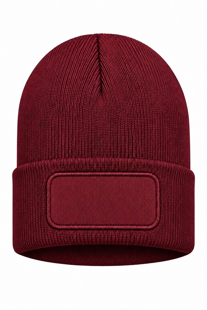 Czapka Zimowa Akrylowa z Naszywką CZZIM LOGO - Burgundy