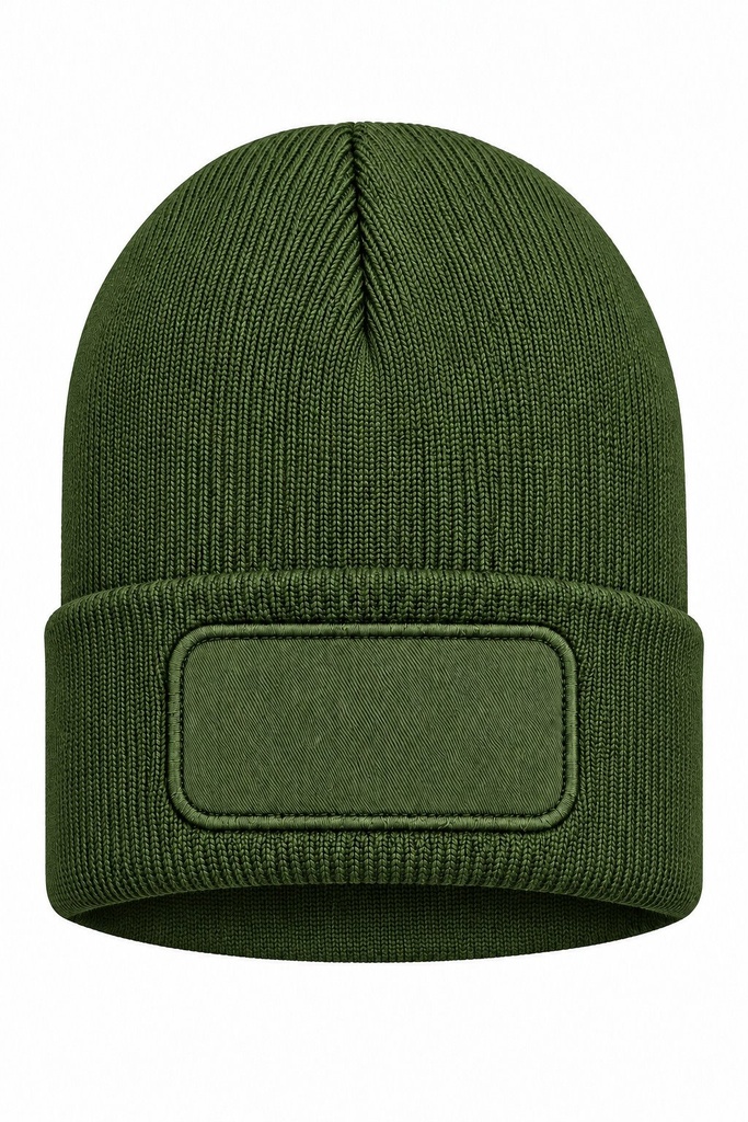 Czapka Zimowa Akrylowa z Naszywką CZZIM LOGO - Khaki