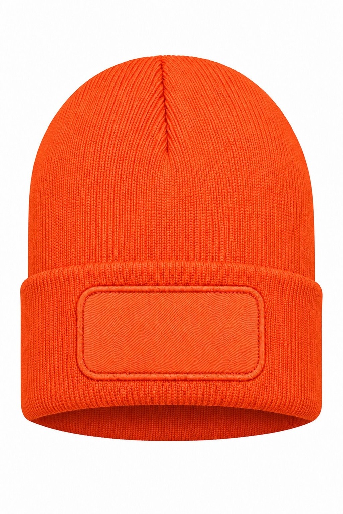 Czapka Zimowa Akrylowa z Naszywką CZZIM LOGO - Orange