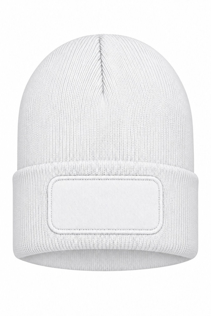 Czapka Zimowa Akrylowa z Naszywką CZZIM LOGO - White