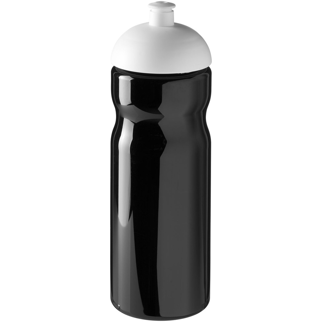 Bidon H2O Base® o pojemności 650 ml z wypukłym wieczkiem 210047 - Czarno-biały