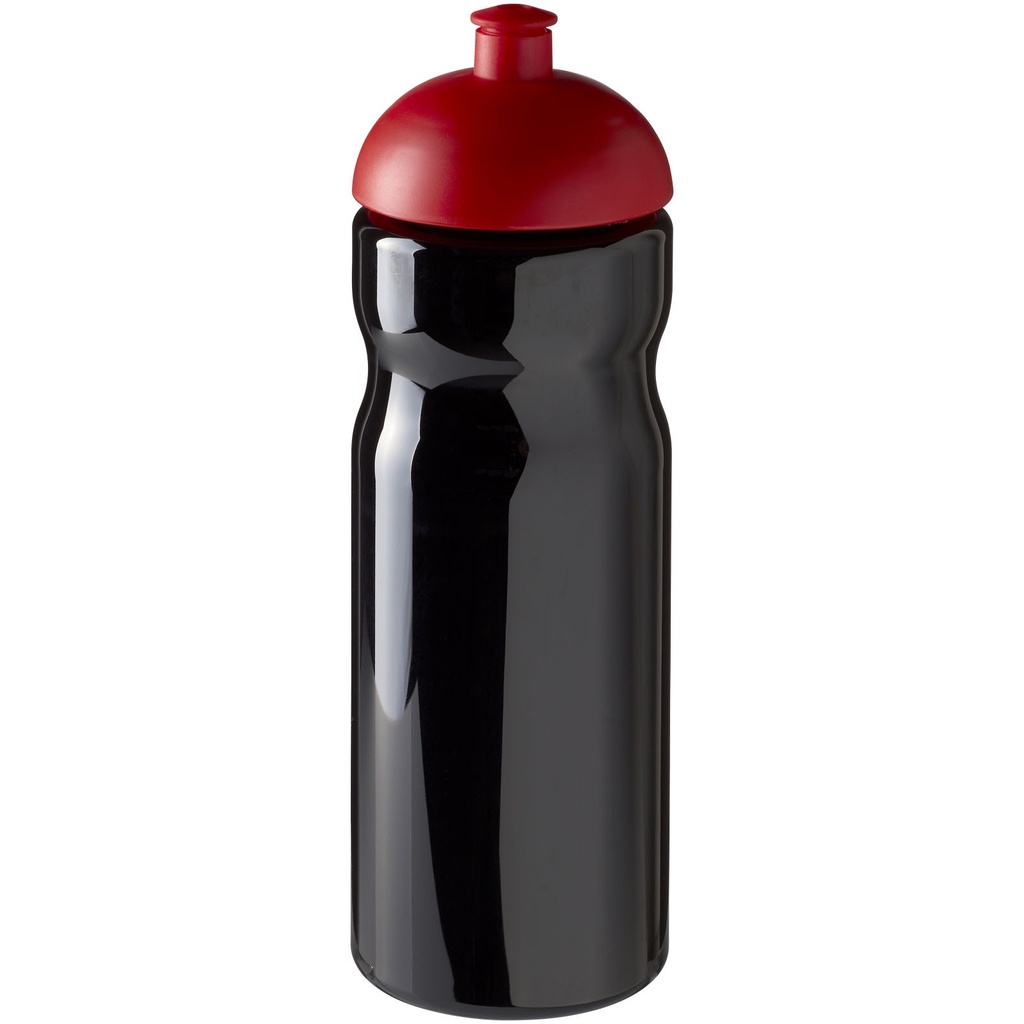 Bidon H2O Base® o pojemności 650 ml z wypukłym wieczkiem 210047 - Czarno-czerwony