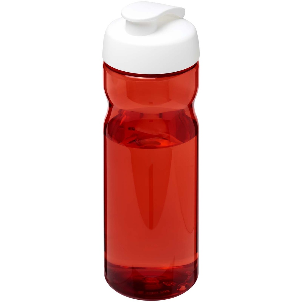 Bidon H2O Active® Eco POP Base o pojemności 650 ml z wieczkiem zaciskowym 210097 - Czerwono-biały