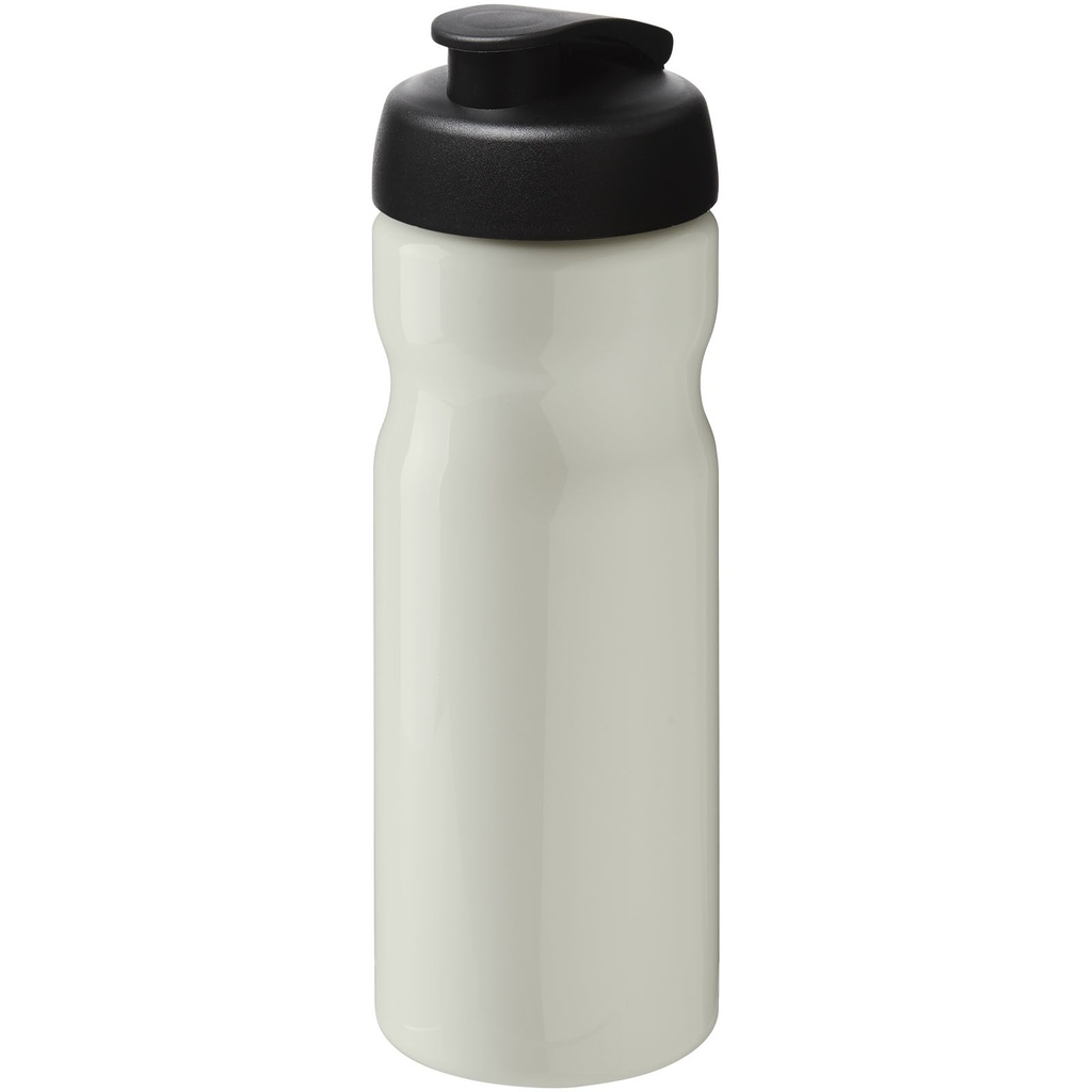 Bidon H2O Active® Eco POP Base o pojemności 650 ml z wieczkiem zaciskowym 210097 - Kość słoniowa-czarny