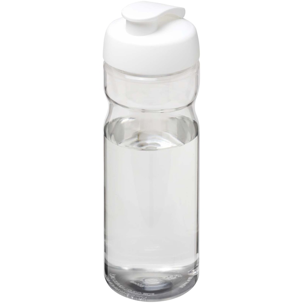 Bidon H2O Active® Eco POP Base o pojemności 650 ml z wieczkiem zaciskowym 210097 - Przezroczysto-biały