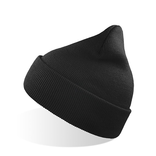 Czapka Beanie Akrylowa Dwuwarstwowa AT703 - Black