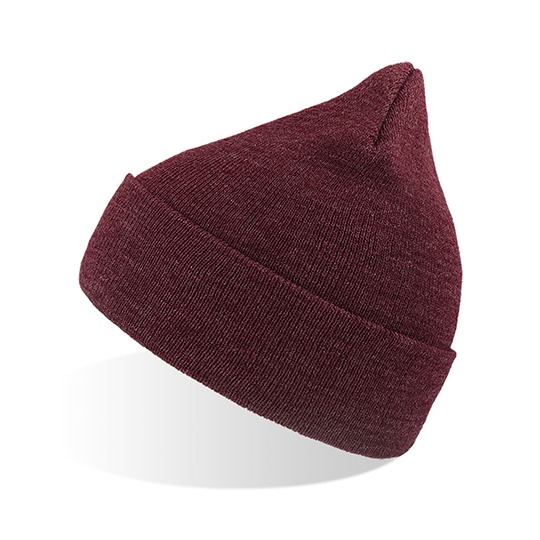 Czapka Beanie Akrylowa Dwuwarstwowa AT703 - Burgundy Melange