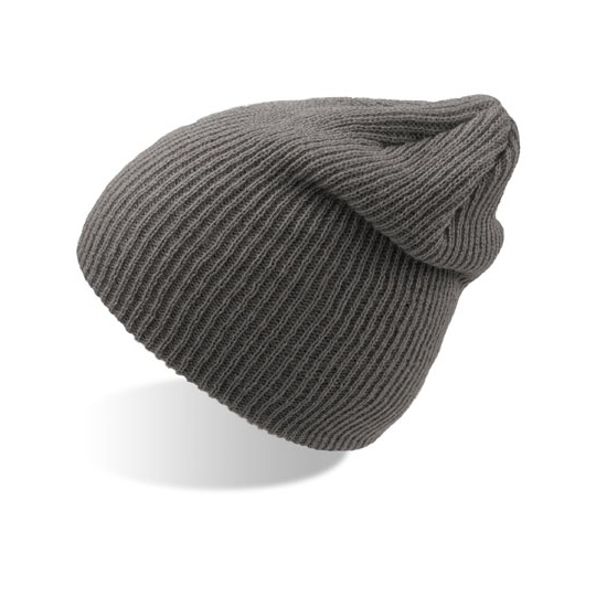 Czapka Beanie Dluga Dzianina Akrylowa AT717 - Dark Grey