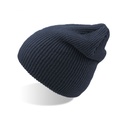Czapka Beanie Dluga Dzianina Akrylowa AT717 - Navy