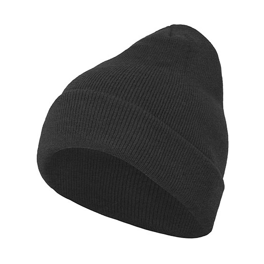 Gruba dzianinowa czapka z mankietem BY001 - Charcoal (Heather)