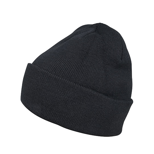 Gruba dzianinowa czapka z mankietem BY001 - Navy