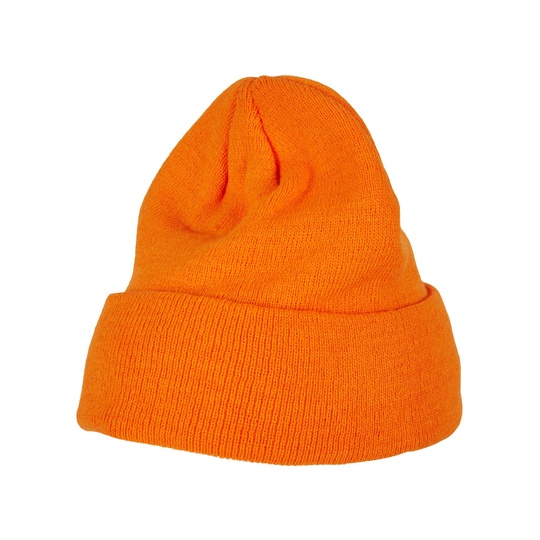 Gruba dzianinowa czapka z mankietem BY001 - Orange