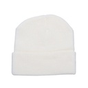 Czapka Dzianinowa Akrylowa z Wywinięciem C700 - Creme