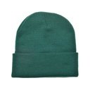 Czapka Dzianinowa Akrylowa z Wywinięciem C700 - Dark Green