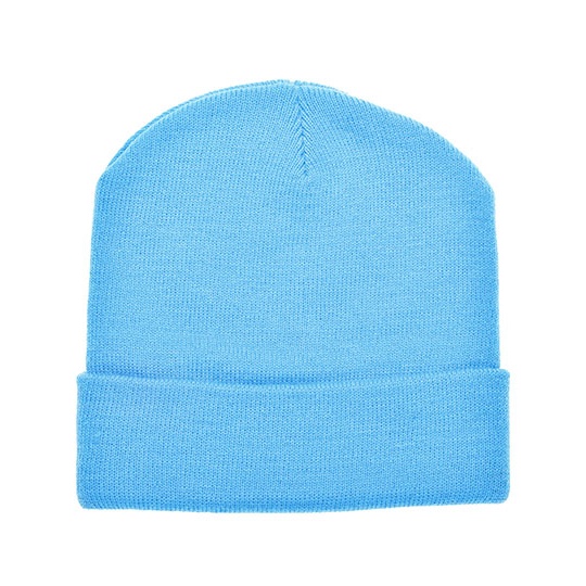 Czapka Dzianinowa Akrylowa z Wywinieciem C700 - Light Blue