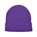 Czapka Dzianinowa Akrylowa z Wywinięciem C700 - Purple