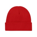 Czapka Dzianinowa Akrylowa z Wywinieciem C700 - Red