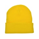 Czapka Dzianinowa Akrylowa z Wywinięciem C700 - Yellow