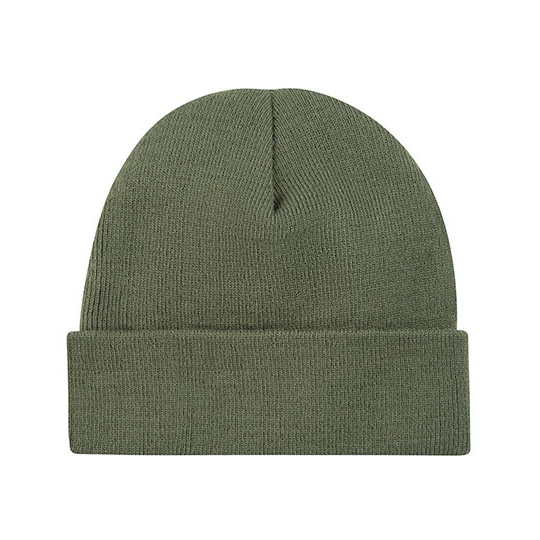 Dzianinowa czapka z wywinięciem C700 - Olive Green