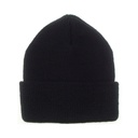 Dzianinowa czapka z wywinieciem C733 - Black