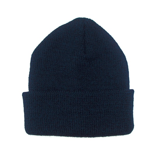 Dzianinowa czapka z wywinieciem C733 - Navy