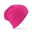 Czapka Beanie Luźna Bawełniana Dwuwarstwowa CB368 - Fuchsia